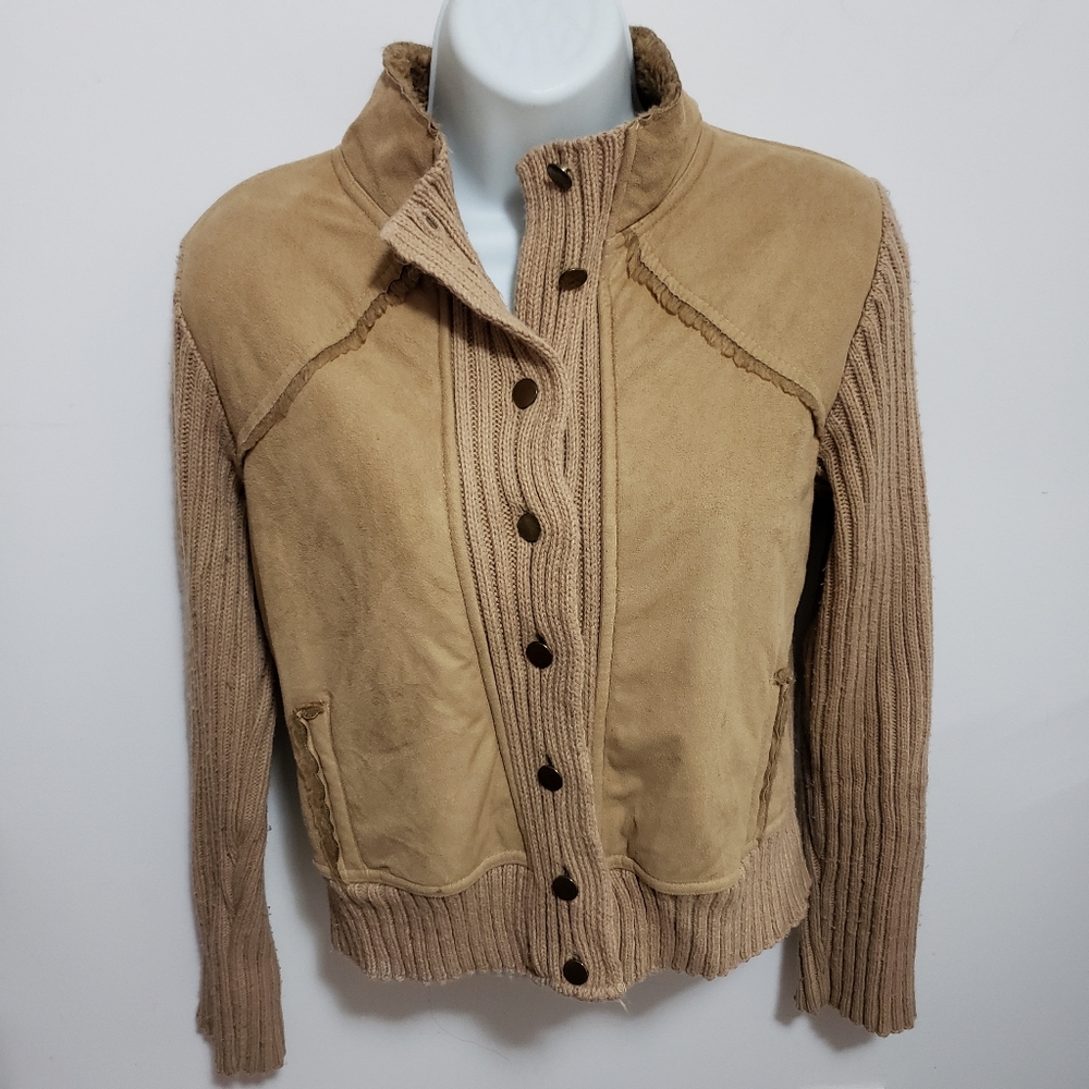 Planet Funk brown sweater jacket